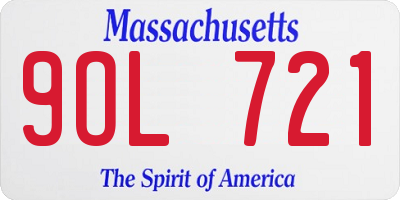 MA license plate 9OL721