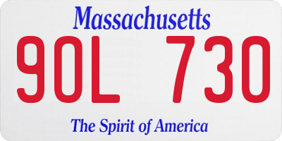MA license plate 9OL730