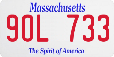 MA license plate 9OL733