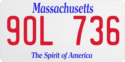 MA license plate 9OL736