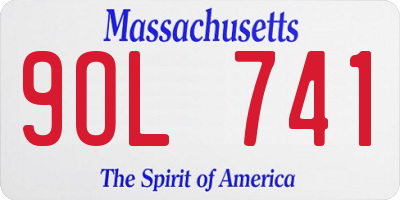 MA license plate 9OL741