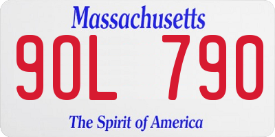 MA license plate 9OL790