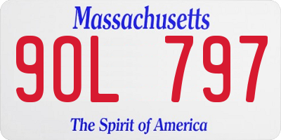 MA license plate 9OL797