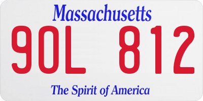 MA license plate 9OL812