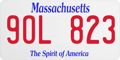 MA license plate 9OL823