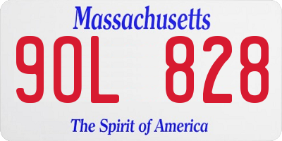 MA license plate 9OL828