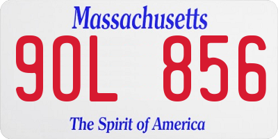 MA license plate 9OL856