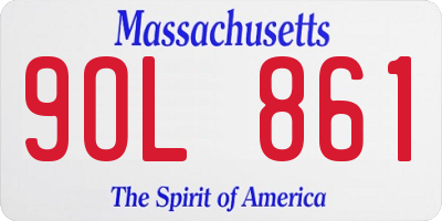 MA license plate 9OL861