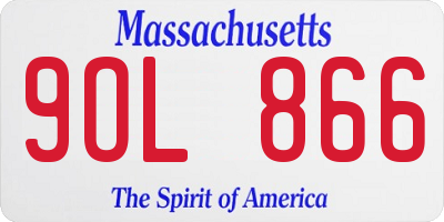 MA license plate 9OL866