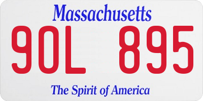 MA license plate 9OL895