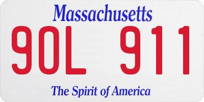 MA license plate 9OL911