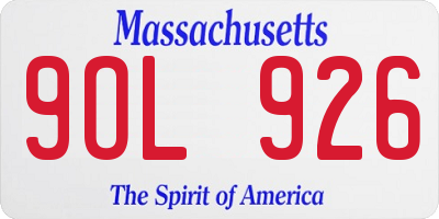 MA license plate 9OL926