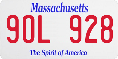 MA license plate 9OL928
