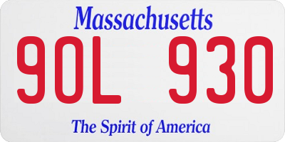 MA license plate 9OL930