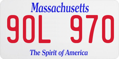 MA license plate 9OL970