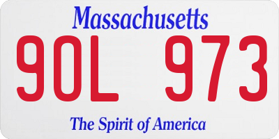 MA license plate 9OL973