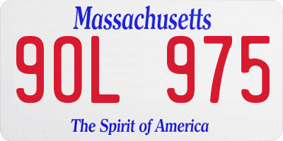 MA license plate 9OL975