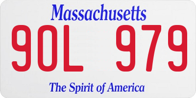 MA license plate 9OL979