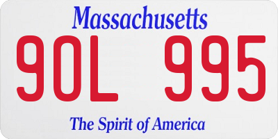 MA license plate 9OL995