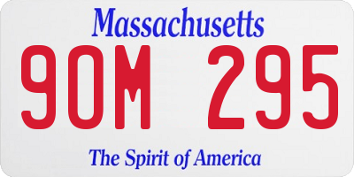 MA license plate 9OM295