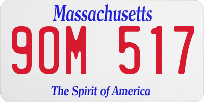 MA license plate 9OM517