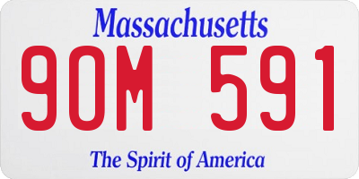 MA license plate 9OM591
