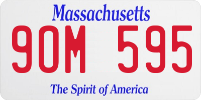 MA license plate 9OM595