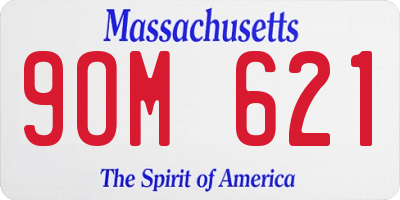 MA license plate 9OM621