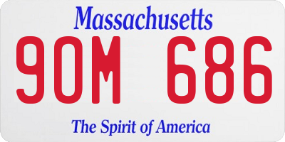MA license plate 9OM686