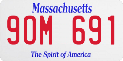 MA license plate 9OM691