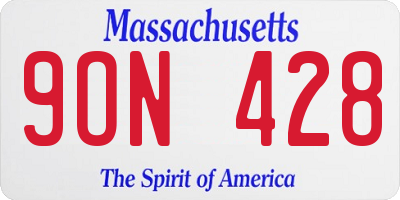 MA license plate 9ON428