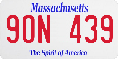MA license plate 9ON439