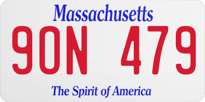 MA license plate 9ON479