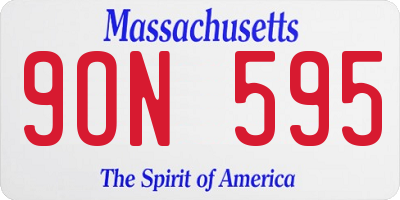 MA license plate 9ON595