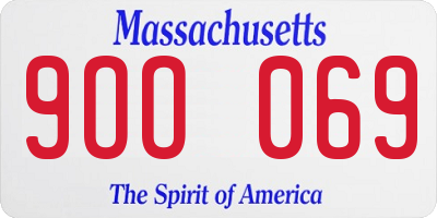 MA license plate 9OO069