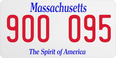 MA license plate 9OO095