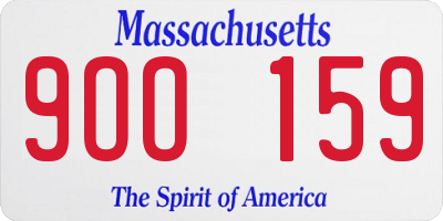 MA license plate 9OO159
