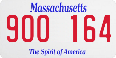 MA license plate 9OO164