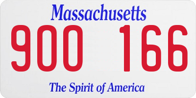 MA license plate 9OO166
