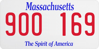 MA license plate 9OO169