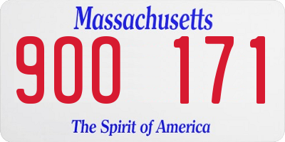 MA license plate 9OO171