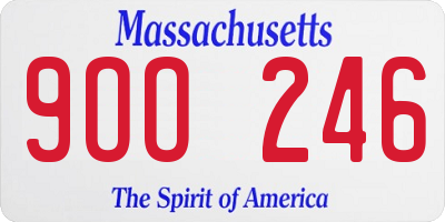 MA license plate 9OO246