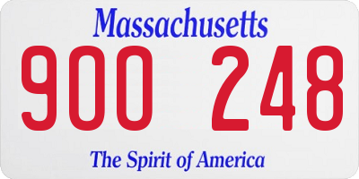 MA license plate 9OO248