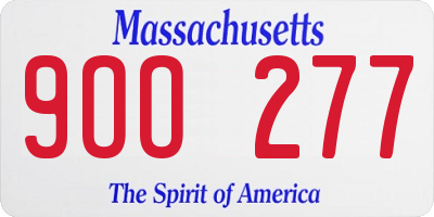 MA license plate 9OO277