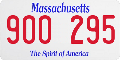 MA license plate 9OO295
