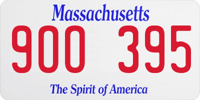 MA license plate 9OO395