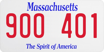 MA license plate 9OO401