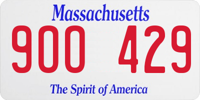 MA license plate 9OO429
