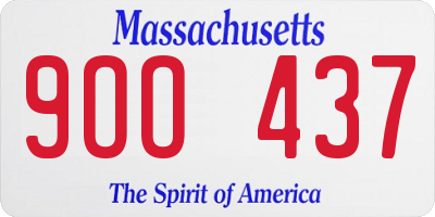 MA license plate 9OO437