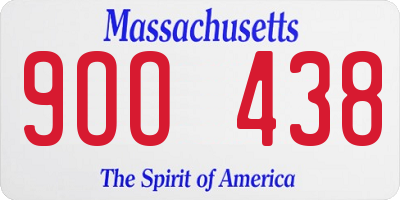 MA license plate 9OO438